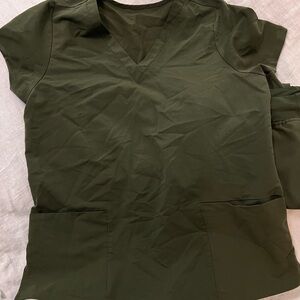 Olive Green Mandala Scrub Set: medium